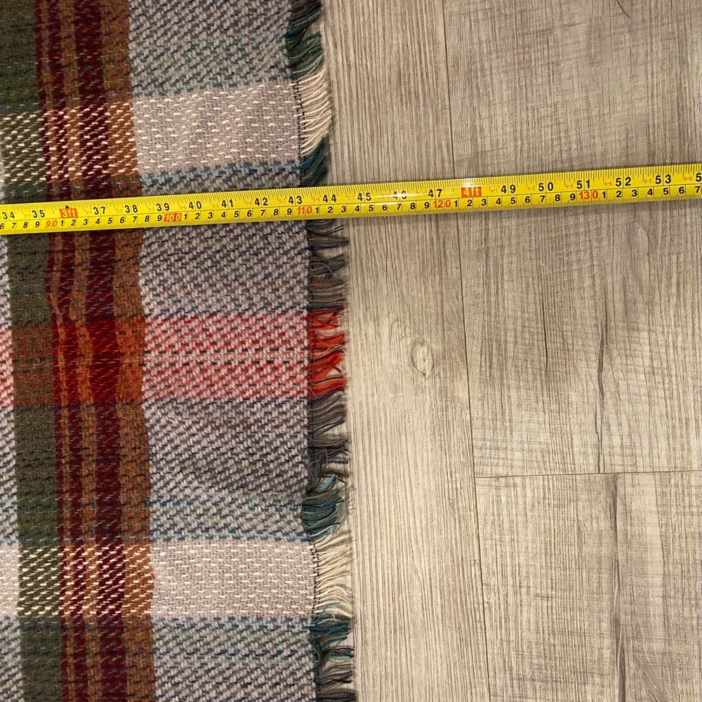 Blarney Woollen Mills Recycled Rug 100% Wool Plaid Throw Blanket Cabin 62” x 44” - Picture 6 of 6